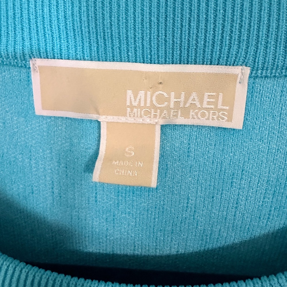 Michael Kors Aqua Short Sleeve Top - Picture 2 of 7